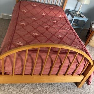 Queen size vintage pink chenille bedspread